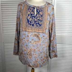 J Jill, women’s paisley Boho tunic, size: M.